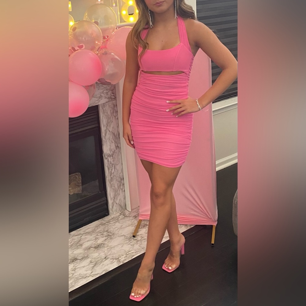 Hello Molly Vibrant Pink Dress